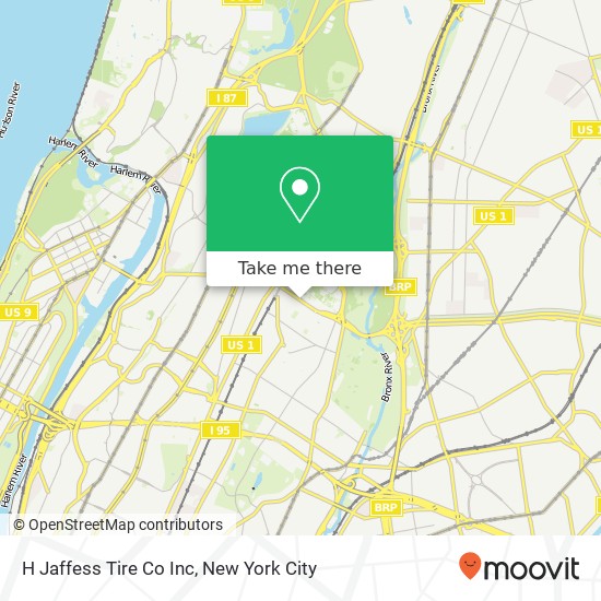 H Jaffess Tire Co Inc map