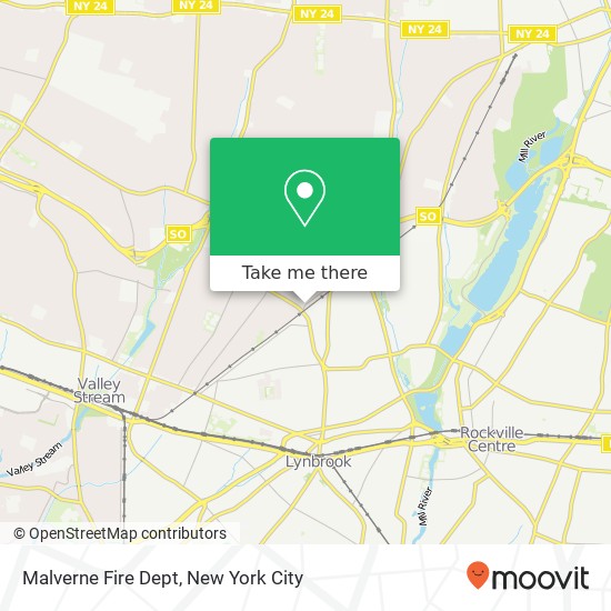 Malverne Fire Dept map