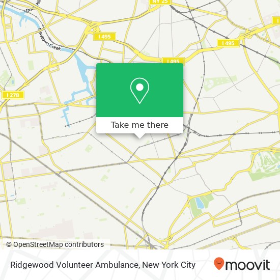 Ridgewood Volunteer Ambulance map