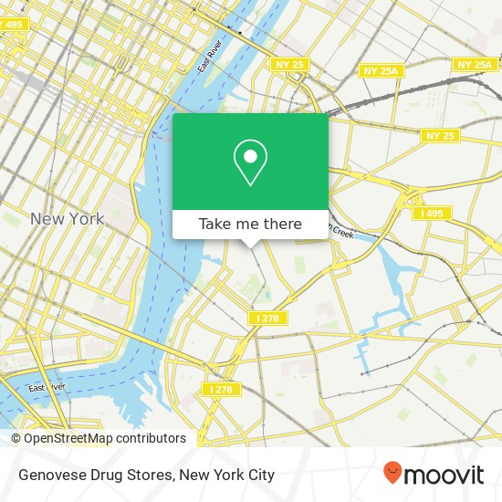 Mapa de Genovese Drug Stores