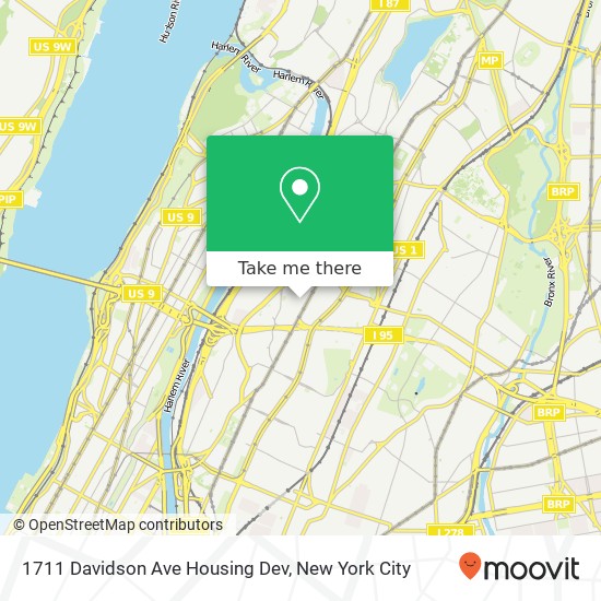 Mapa de 1711 Davidson Ave Housing Dev