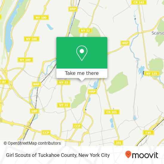 Girl Scouts of Tuckahoe County map