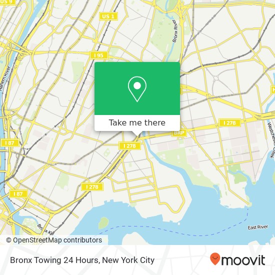 Bronx Towing 24 Hours map