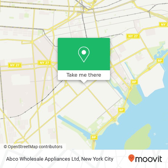 Mapa de Abco Wholesale Appliances Ltd