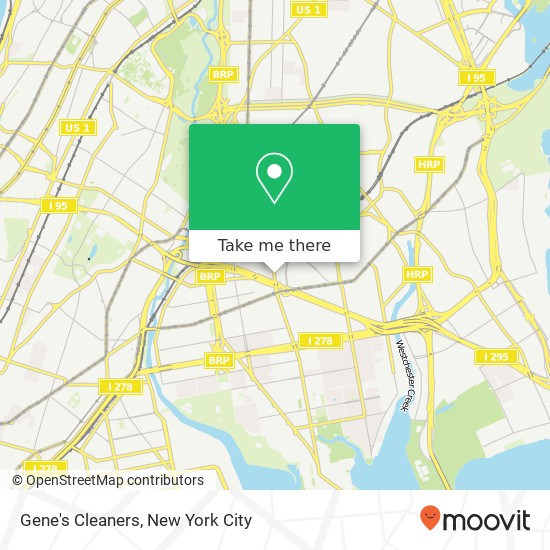 Gene's Cleaners map