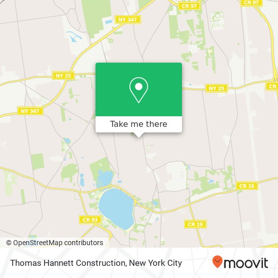 Mapa de Thomas Hannett Construction
