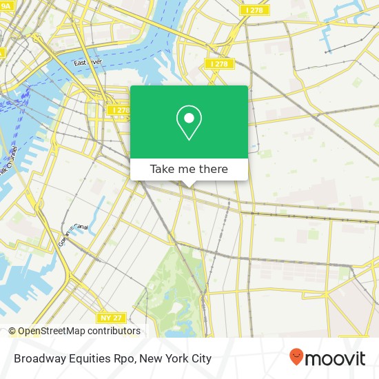 Mapa de Broadway Equities Rpo