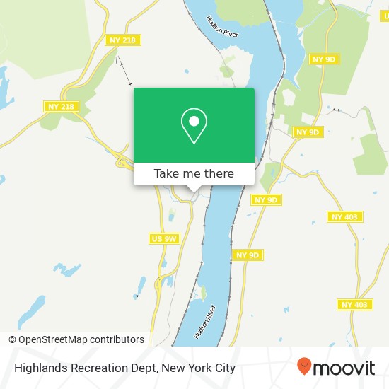 Highlands Recreation Dept map