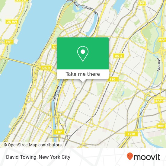 David Towing map