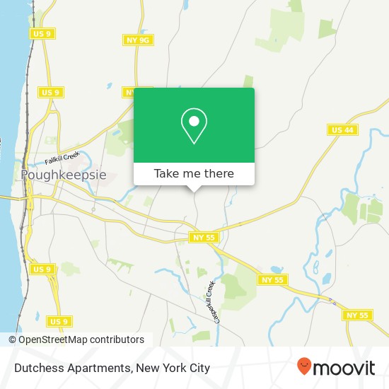 Mapa de Dutchess Apartments