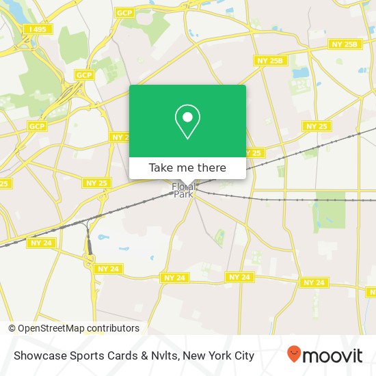 Showcase Sports Cards & Nvlts map