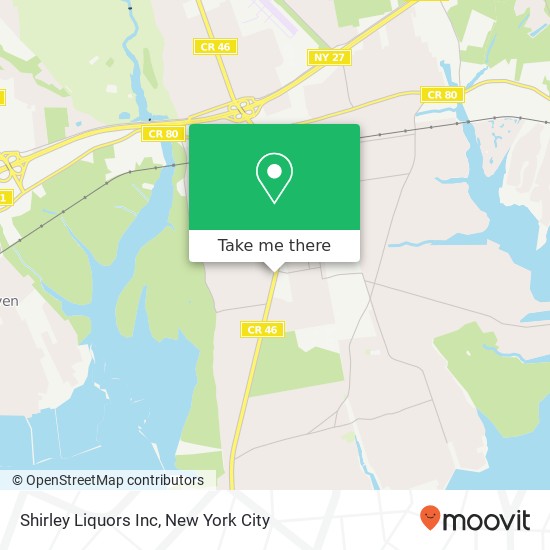 Mapa de Shirley Liquors Inc