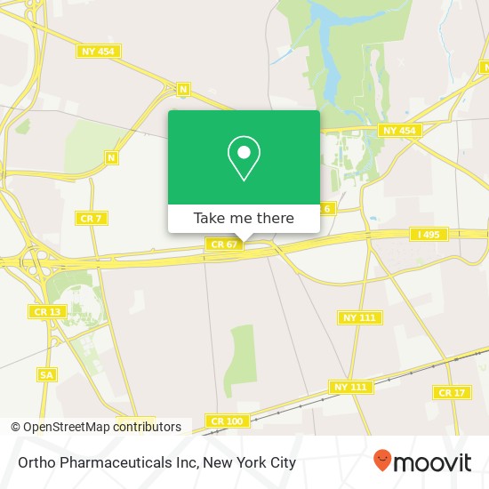 Ortho Pharmaceuticals Inc map