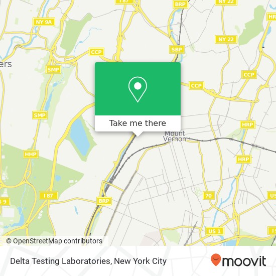 Delta Testing Laboratories map