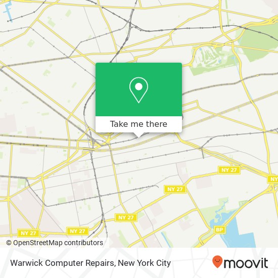 Mapa de Warwick Computer Repairs