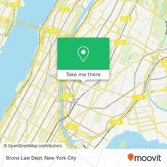 Bronx Law Dept map