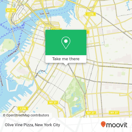 Olive Vine Pizza map