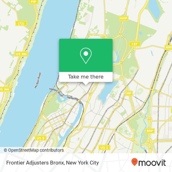 Frontier Adjusters Bronx map