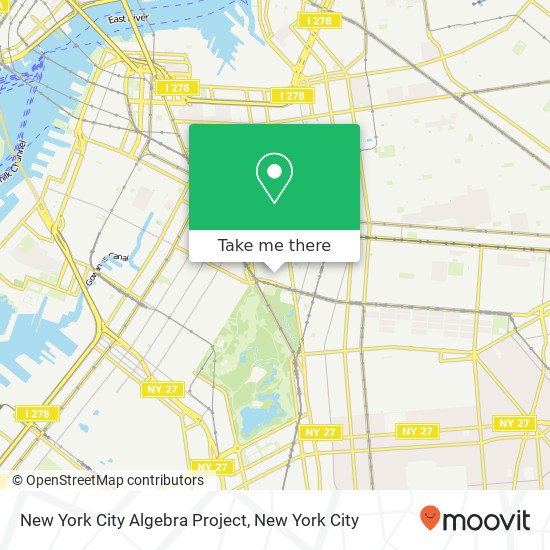 New York City Algebra Project map