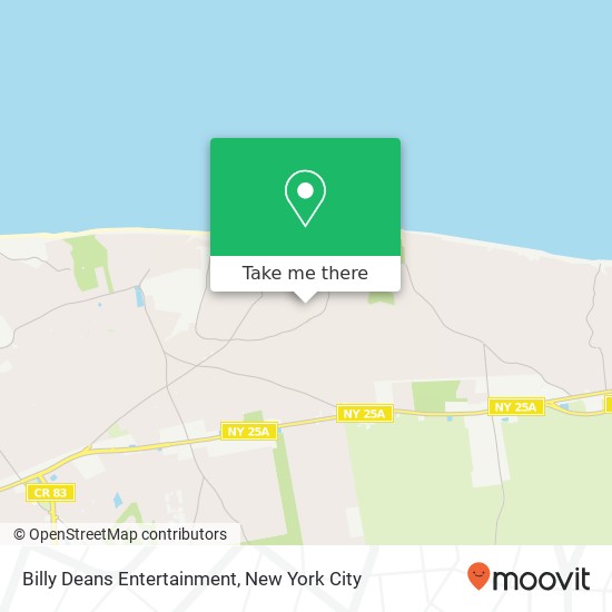 Billy Deans Entertainment map