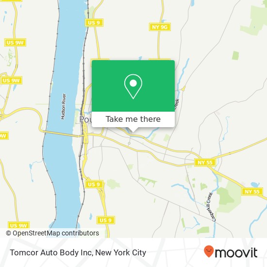 Tomcor Auto Body Inc map