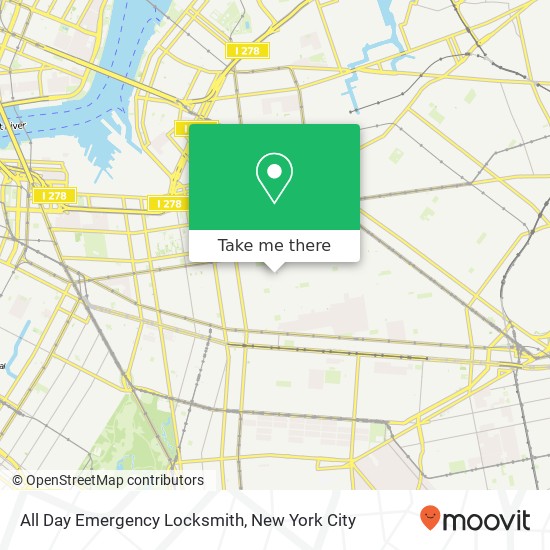 Mapa de All Day Emergency Locksmith