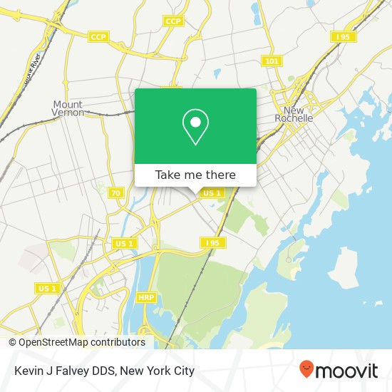 Kevin J Falvey DDS map