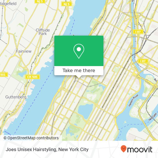 Joes Unisex Hairstyling map