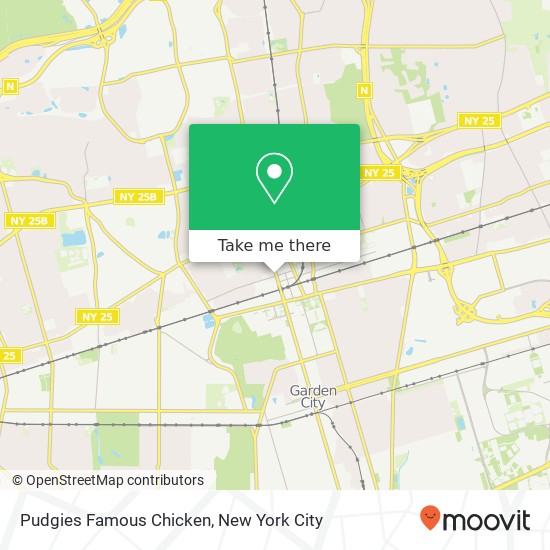 Pudgies Famous Chicken map