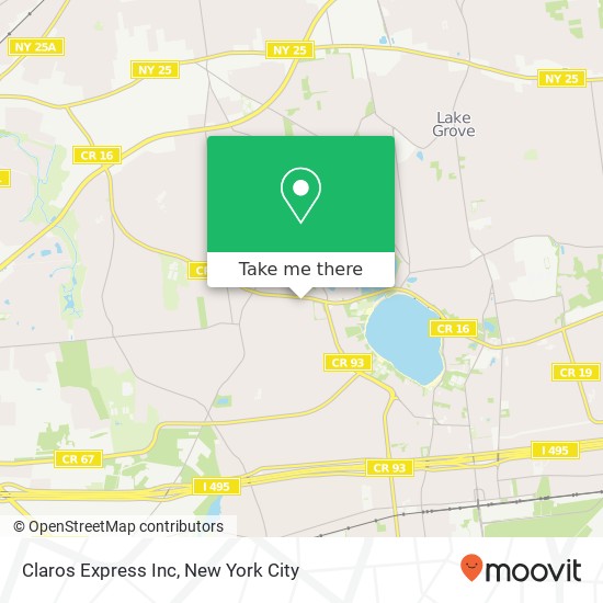 Claros Express Inc map