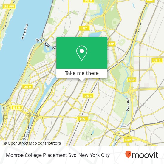 Monroe College Placement Svc map