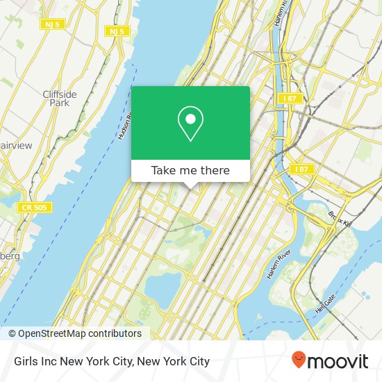 Mapa de Girls Inc New York City