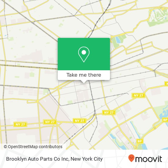 Mapa de Brooklyn Auto Parts Co Inc