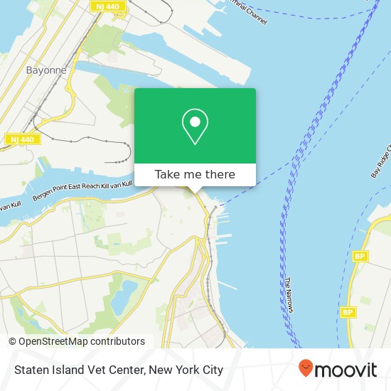 Staten Island Vet Center map