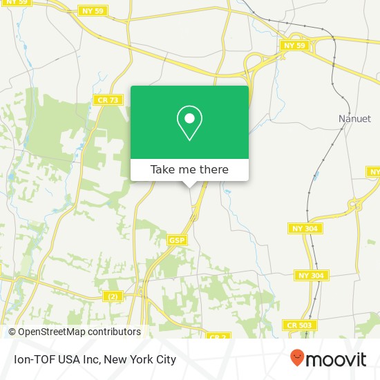 Mapa de Ion-TOF USA Inc