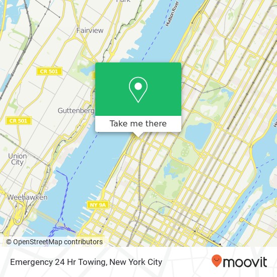 Emergency 24 Hr Towing map