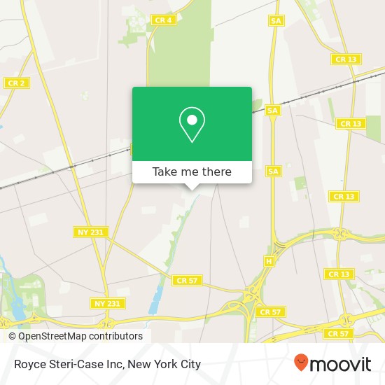Royce Steri-Case Inc map