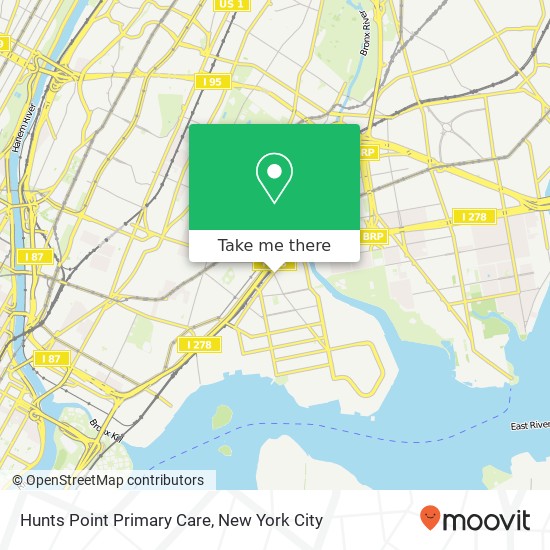 Hunts Point Primary Care map