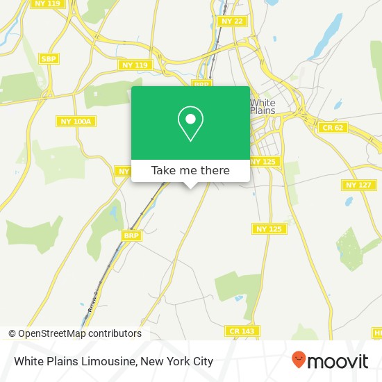 White Plains Limousine map