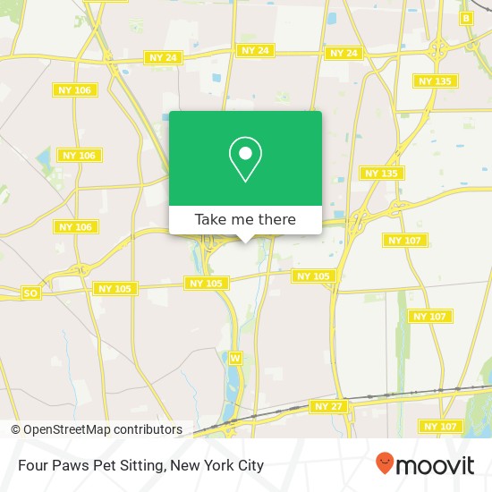 Four Paws Pet Sitting map