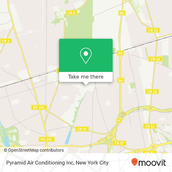 Pyramid Air Conditioning Inc map