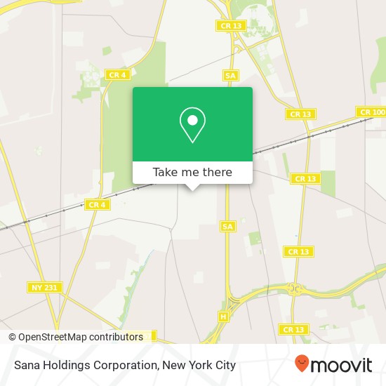 Sana Holdings Corporation map