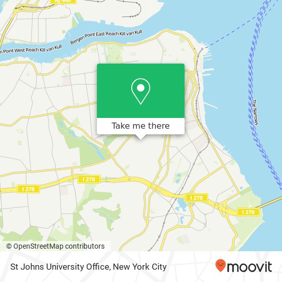 Mapa de St Johns University Office