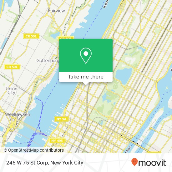 245 W 75 St Corp map