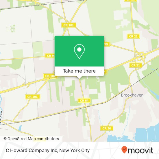 C Howard Company Inc map