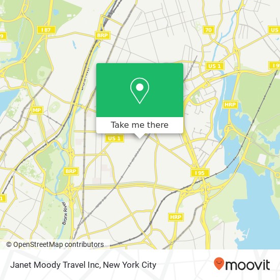 Mapa de Janet Moody Travel Inc