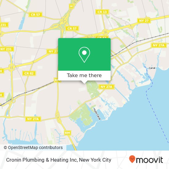 Cronin Plumbing & Heating Inc map