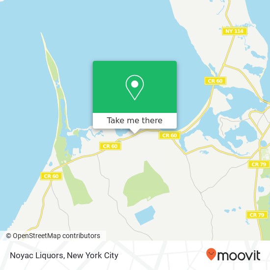 Noyac Liquors map
