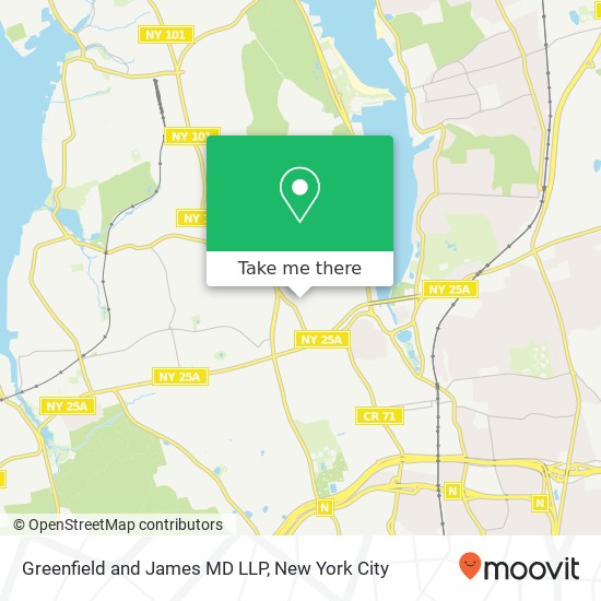 Greenfield and James MD LLP map