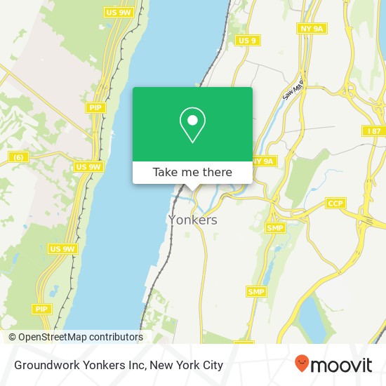 Groundwork Yonkers Inc map